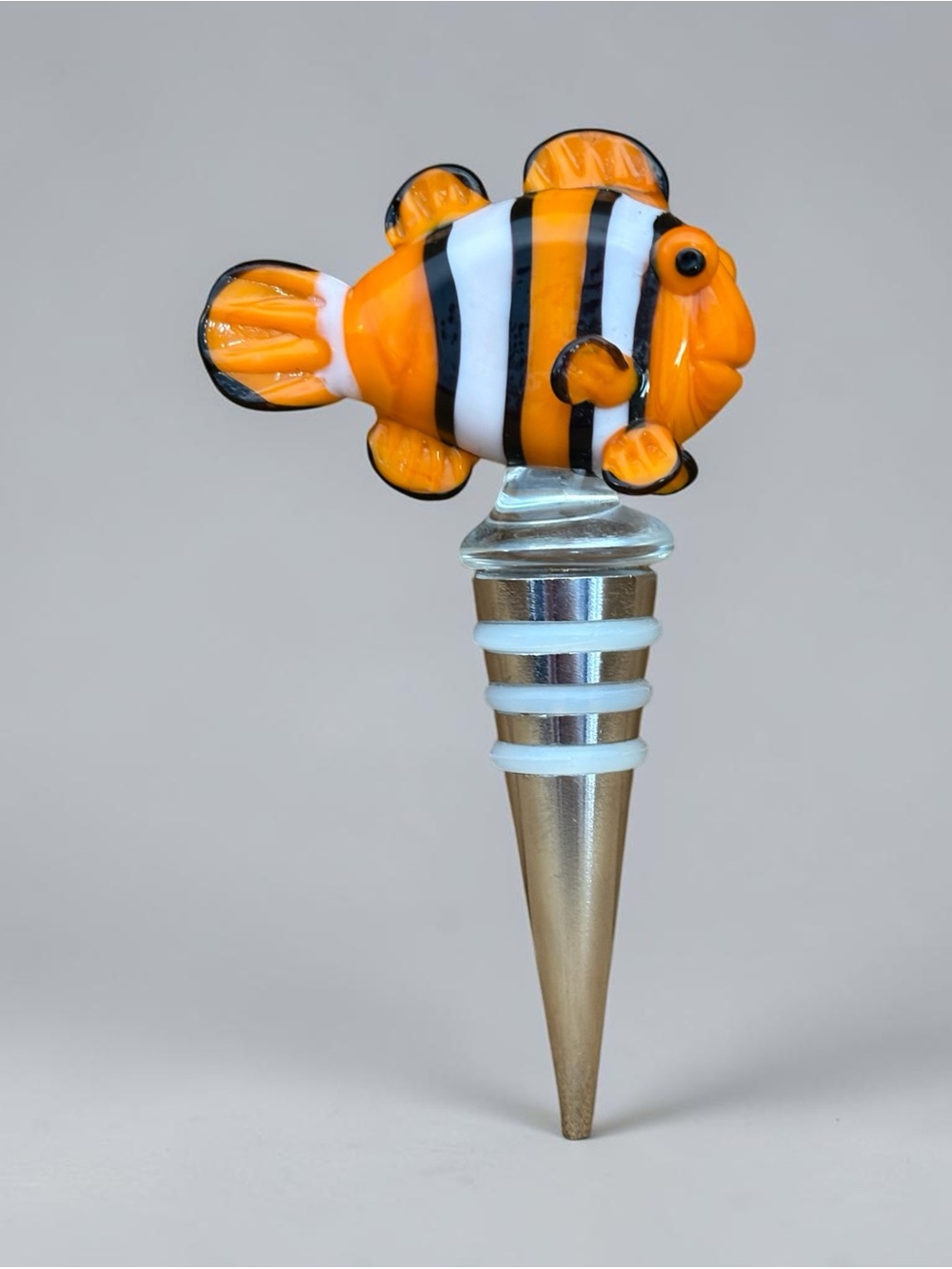 Glass Clownfish Wine Bottle Stopper